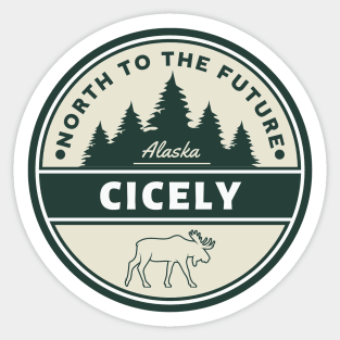 Northern Exposure Cicely Alaska Moose Fleischman Sticker